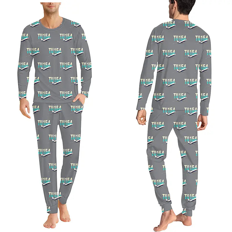 Tupolev Tu-154M - Men Pajamas - Original Pattern - Gray