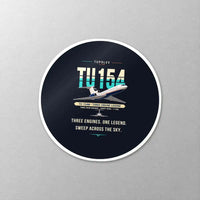 Thumbnail for Tupolev Tu-154M - Original - Circle Sticker - Close-up
