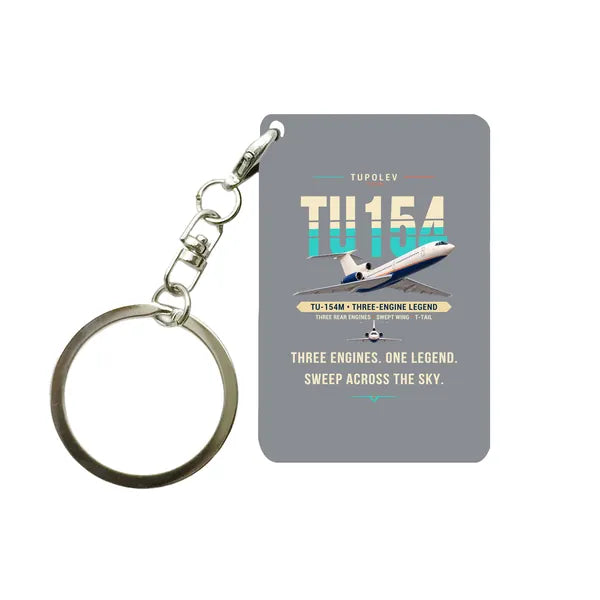 Tupolev Tu-154M - Original - Key Chain - Gray