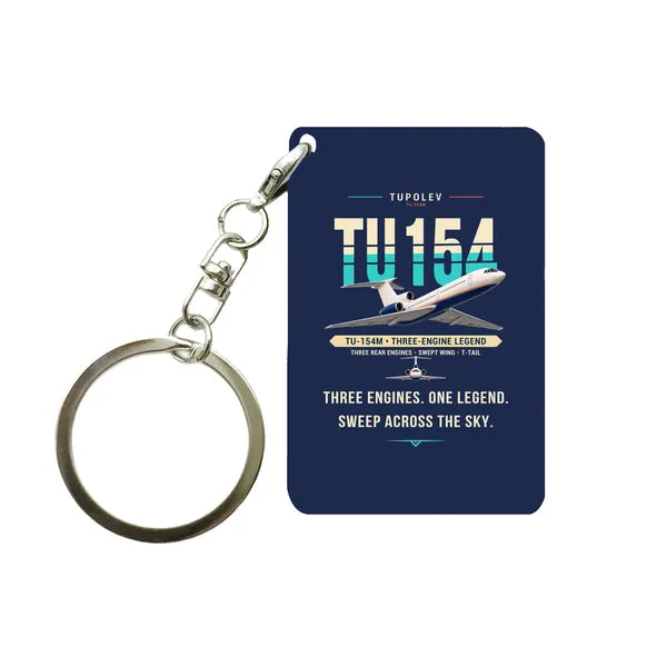 Tupolev Tu-154M - Original - Key Chain - Navy Blue