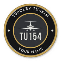 Thumbnail for Tupolev Tu-154M Patches - Circle + Name - Black Gold