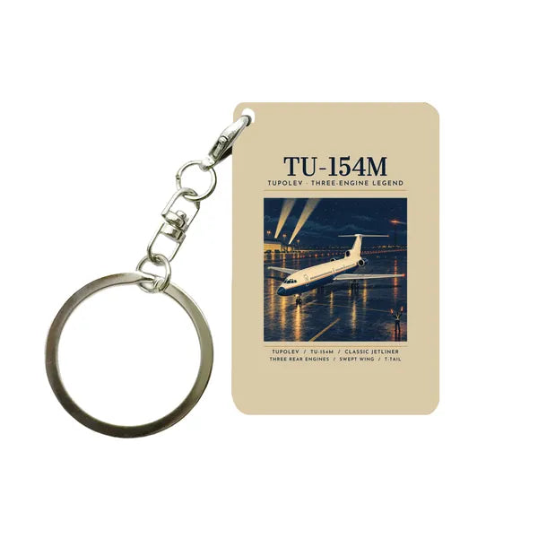 Tupolev Tu-154M - Poster - Key Chain - Beige