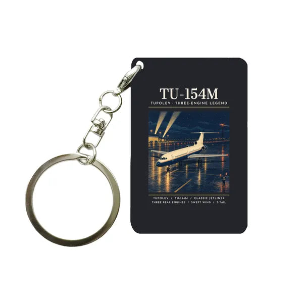Tupolev Tu-154M - Poster - Key Chain - Black