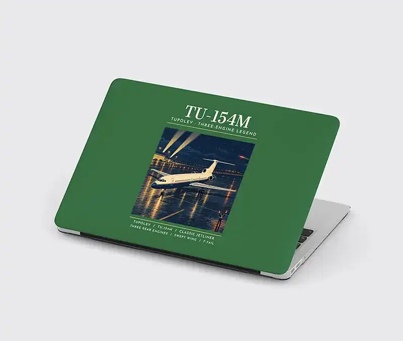 Tupolev Tu-154M - Poster - MacBook Case - Green