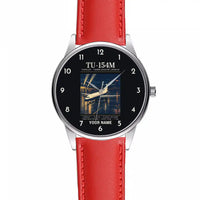 Thumbnail for Tupolev Tu-154M - Poster + Name - Leather Strap - Red Leather Strap