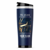Thumbnail for Tupolev Tu-154M - Poster + Name - Stainless Steel (No Holder) - Dark Blue