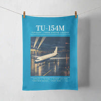 Thumbnail for Tupolev Tu-154M - Poster - Towel - Turquoise