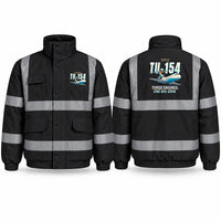 Thumbnail for Tupolev Tu-154M Reflective Winter Jackets - Cartoon - Black