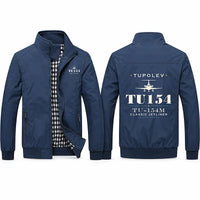 Thumbnail for Tupolev Tu-154M Stylish Jackets - Stand Collar - Heritage - Navy Blue
