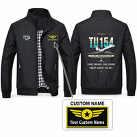 Thumbnail for Tupolev Tu-154M Stylish Jackets - Stand Collar - Original + Name - Black