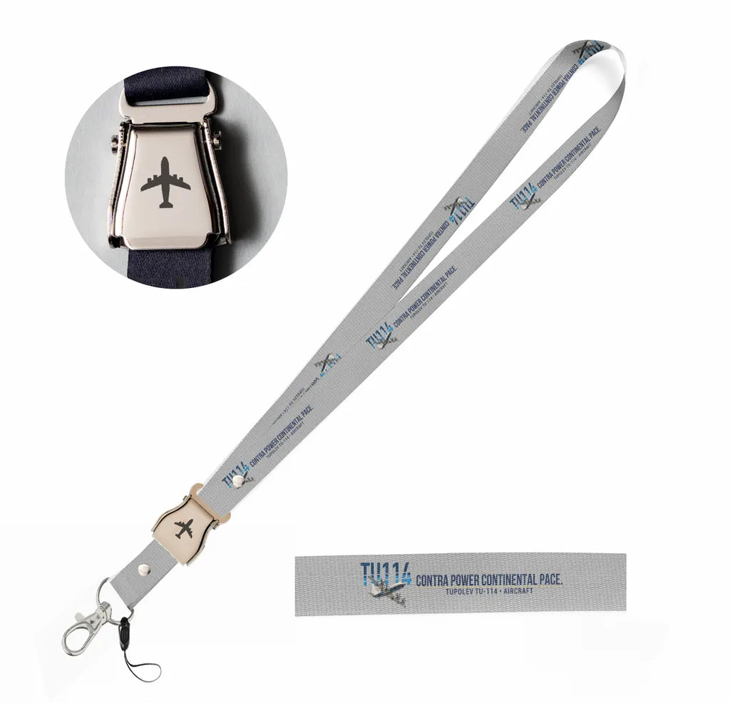 Tupolev Tu-114 seat belt lanyard - light gray