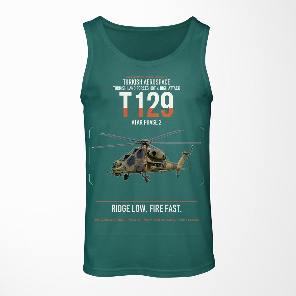 Turkish Aerospace T129 ATAK Phase 2 design on green tank top