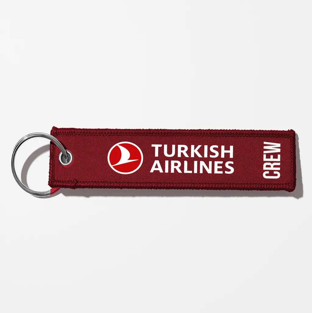 Turkish Airlines Crew & Staff Tag Key Chains - Dark Red - Crew