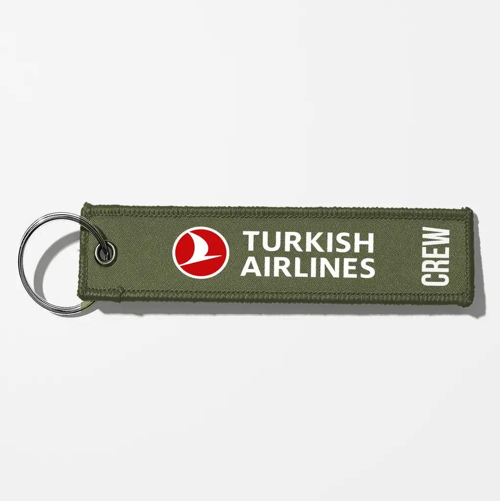 Turkish Airlines Crew & Staff Tag Key Chains - Green Army - Crew