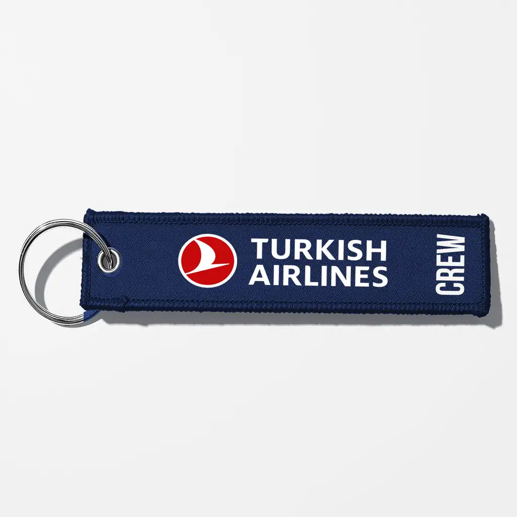 Turkish Airlines Crew & Staff Tag Key Chains - Navy Blue - Crew