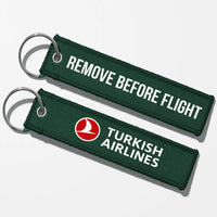 Thumbnail for Turkish Airlines Crew & Staff Tag Key Chains - Dark Green - Remove Before Flight