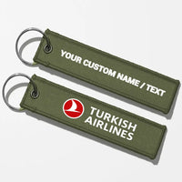 Thumbnail for Turkish Airlines Crew & Staff Tag Key Chains - Green Army - Personalized