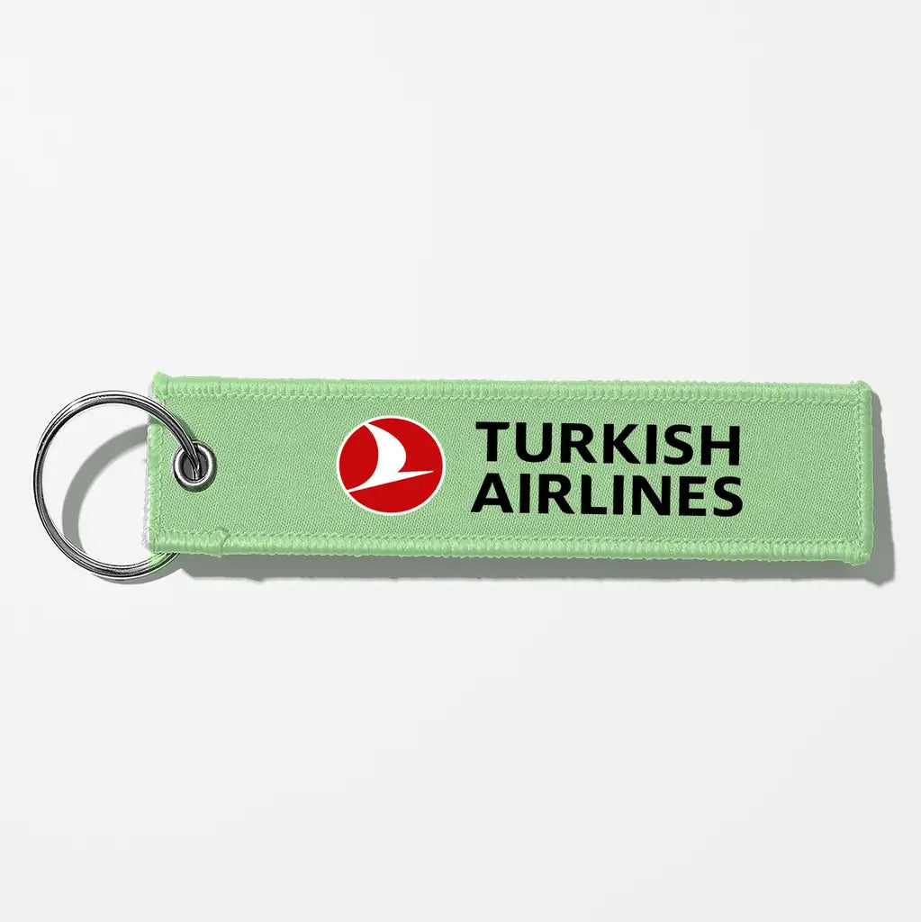 Turkish Airlines Crew & Staff Tag Key Chains - Light Green