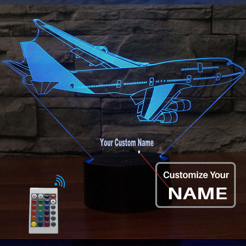 Turning Boeing 747 Designed 3D Lamp Aviation Shop