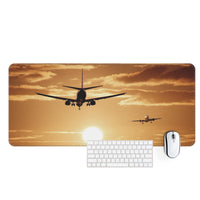 Thumbnail for Two Aeroplanes During Sunset Designed Desk Mats