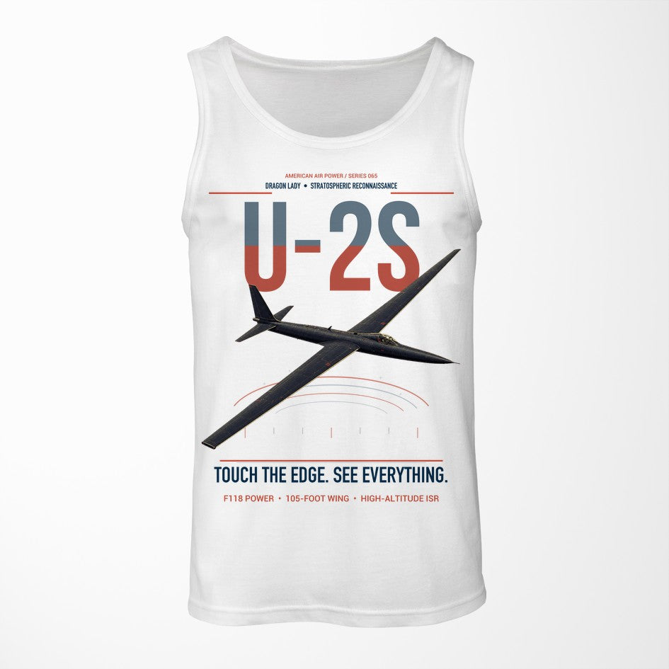 U-2S Dragon Lady design on white tank top