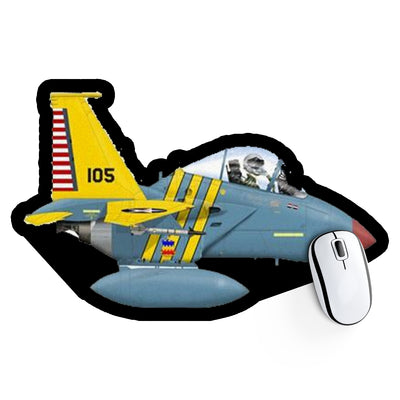 U.S. Air Force F-15 Eagle with P-26 Peashooter Heritage Paint Scheme Design Aircraft Outline Mouse Pads