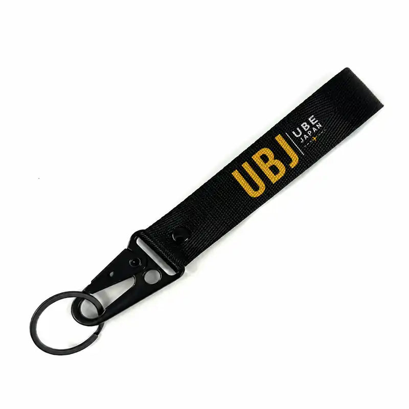 Yamaguchi Ube Airport (UBJ) Hawk-Shaped Key Chains - Hawk Key Chain - Tag - Black