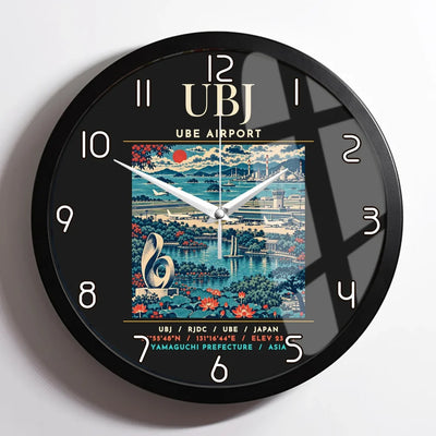 UBJ - Poster - Wall Clock Framed - Black