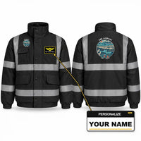 Thumbnail for Yamaguchi Ube Airport (UBJ) Reflective Winter Jackets - Badge + Name - Black