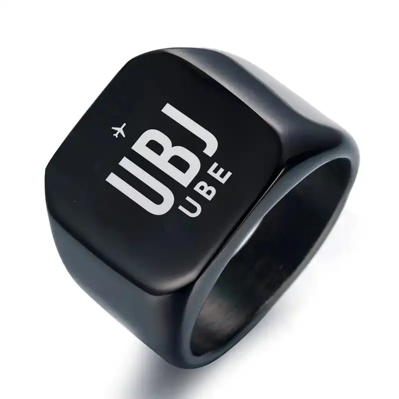 Yamaguchi Ube Airport (UBJ) Rings - Ring - Black