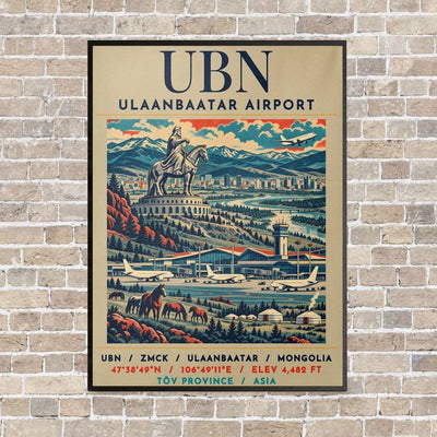 UBN - Poster - Canvas Framed - Beige