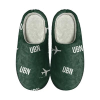 Thumbnail for Ulaanbaatar International Airport (UBN) Slippers & Flip Flops - Slippers - Cotton - Pattern - Dark Green