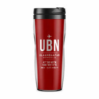 Thumbnail for Ulaanbaatar International Airport (UBN) Travel Mugs - ID Tag - Plastic (No Holder) - Red
