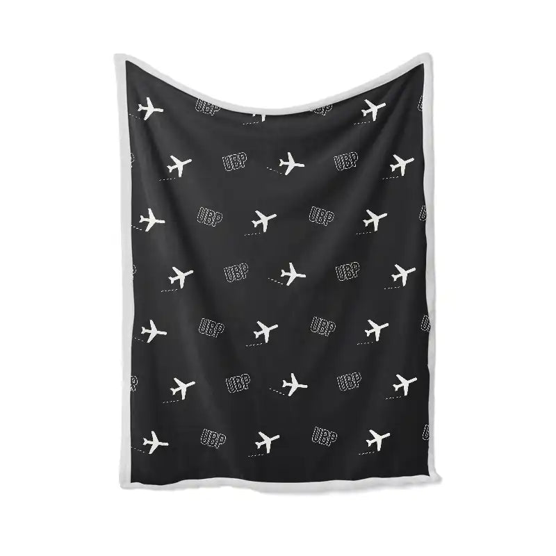 Ubon Ratchathani Airport (UBP) Bedding Sets & Blankets - Blanket - Pattern - Black