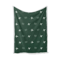 Thumbnail for Ubon Ratchathani Airport (UBP) Bedding Sets & Blankets - Blanket - Pattern - Dark Green