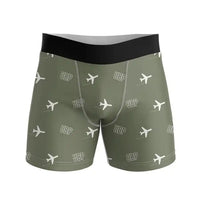 Thumbnail for Ubon Ratchathani Airport (UBP) Men Boxers - Pattern - Green Army