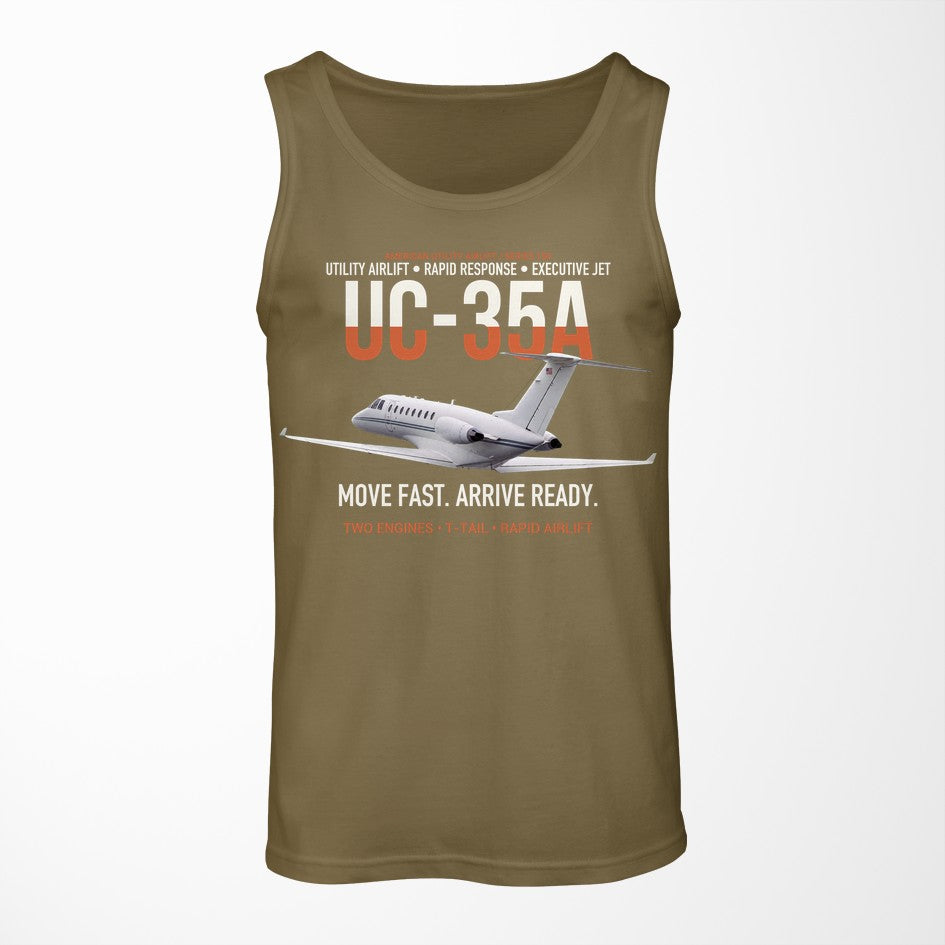 UC-35A Citation Ultra Rapid Utility Airlift design on green army tank top