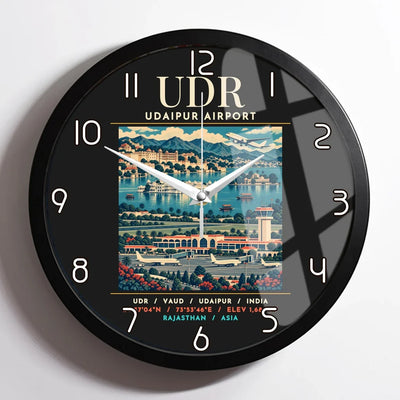 UDR - Poster - Wall Clock Framed - Black