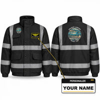 Thumbnail for Maharana Pratap Airport (UDR) Reflective Winter Jackets - Badge + Name - Black