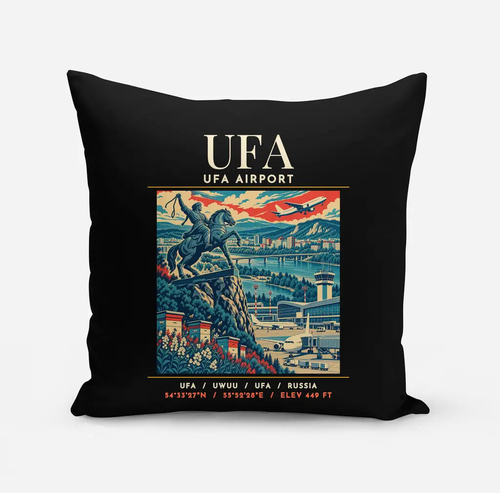 UFA - Poster - Pillow - Black