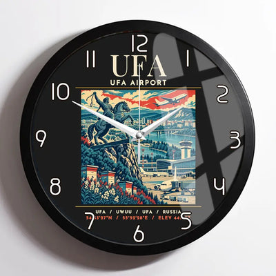 UFA - Poster - Wall Clock Framed - Black