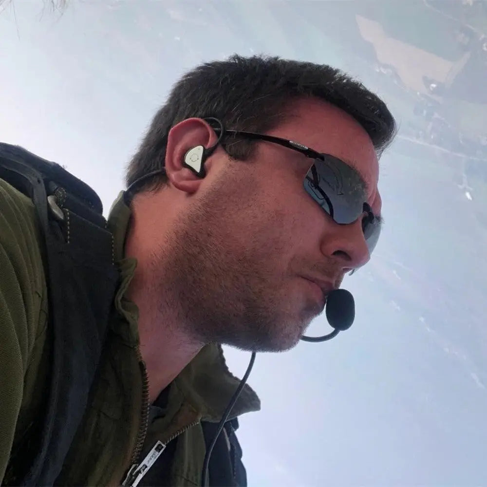 Black Colour In-ear Aviation Headset Aviation Headphones Passive Noise Cancelling For Pilot And Passenger Students