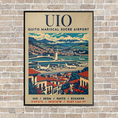UIO - Poster - Canvas Framed - Beige