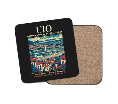 UIO - Poster - Coaster - Black