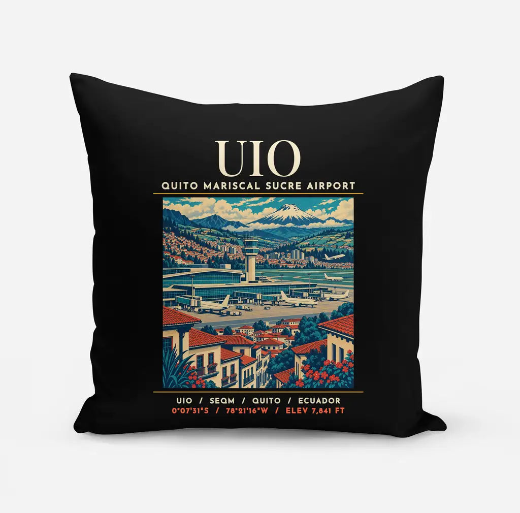 UIO - Poster - Pillow - Black
