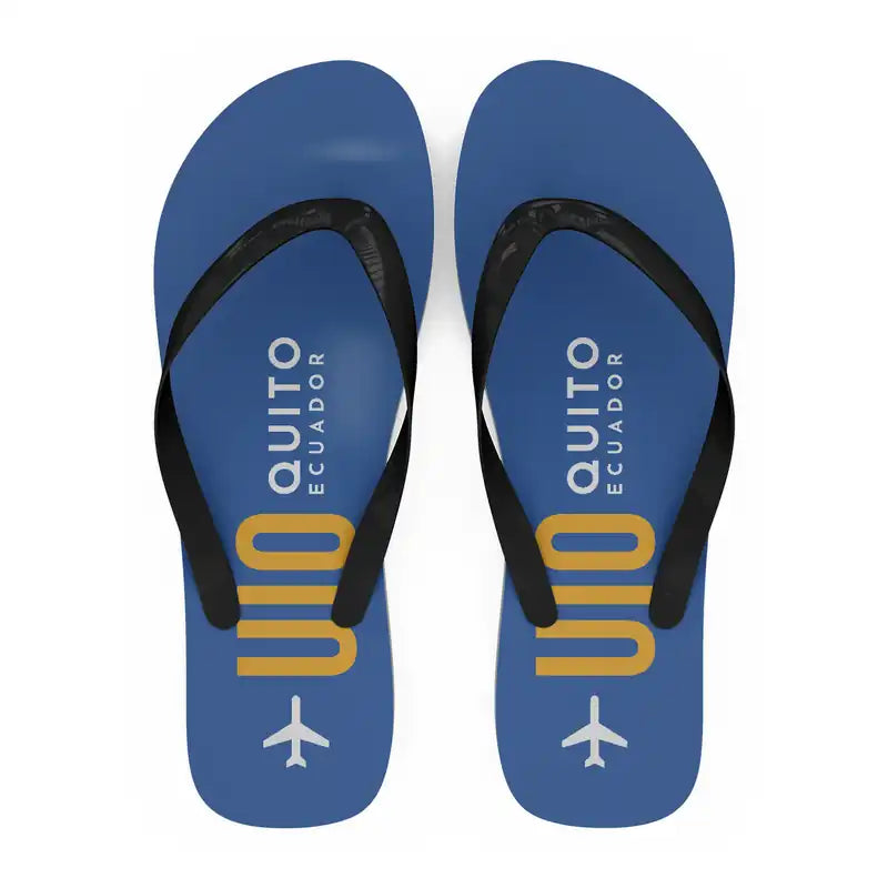Quito Mariscal Sucre International Airport (UIO) Slippers & Flip Flops - Slippers - Flip Flops - Code - Blue