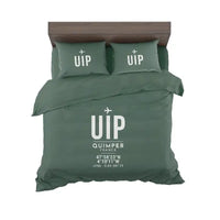 Thumbnail for Quimper–Cornouaille Airport (UIP) Bedding Sets & Blankets - Bedding Set - ID Tag - Dark Green