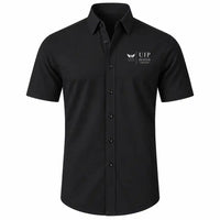 Thumbnail for Quimper–Cornouaille Airport (UIP) Shirts - Short Sleeve Shirt - Front - Black