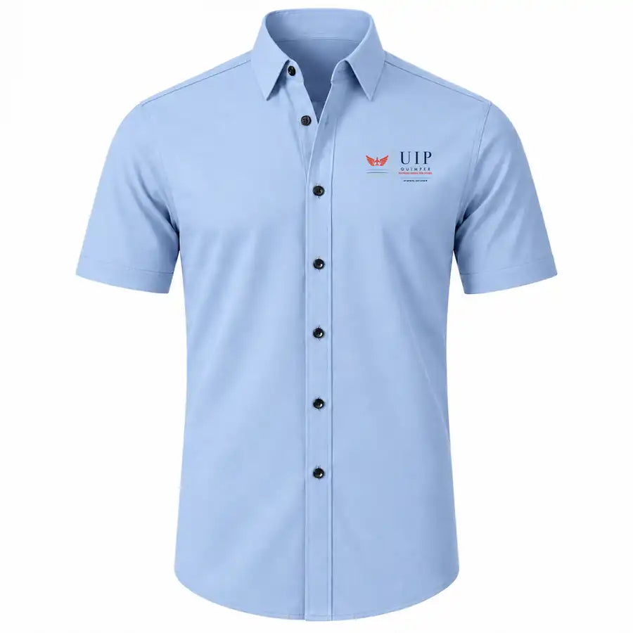 Quimper–Cornouaille Airport (UIP) Shirts - Short Sleeve Shirt - Front - Light Blue