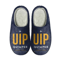 Thumbnail for Quimper–Cornouaille Airport (UIP) Slippers & Flip Flops - Slippers - Cotton - Code - Same - Navy Blue